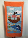 Badetuch mit Panel fertig genäht 70 x 140cm